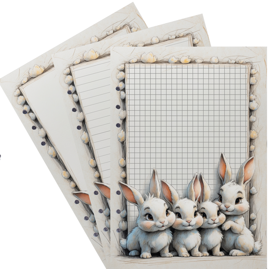 DIN A5 Ringbucheinlagen 6-fach Lochung mit Motiv | Happy Easter 23
