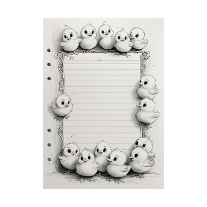 DIN A5 Ringbucheinlagen 6-fach Lochung mit Motiv | Happy Easter 25