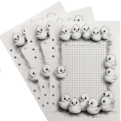 DIN A5 Ringbucheinlagen 6-fach Lochung mit Motiv | Happy Easter 25