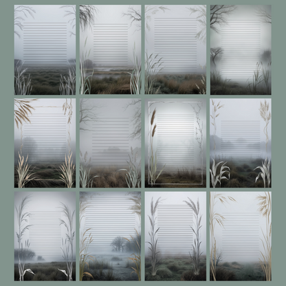 Foggy Moor Notizseiten | Digital Download | 100 Seiten | Liniert | A4