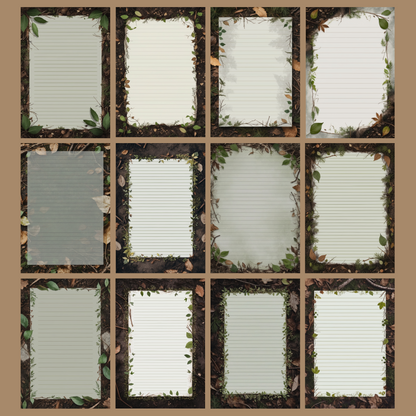 Forest Floor Notizseiten | Digital Download | 100 Seiten | Liniert | A4