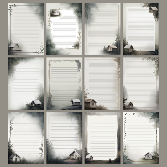 Cabin Notizseiten | Digital Download | 100 Seiten | Liniert | A4