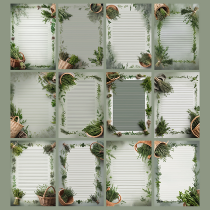Wild Herbs Notizseiten | Digital Download | 100 Seiten | Liniert | A4