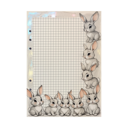 DIN A5 Ringbucheinlagen 6-fach Lochung mit Motiv | Happy Easter 32