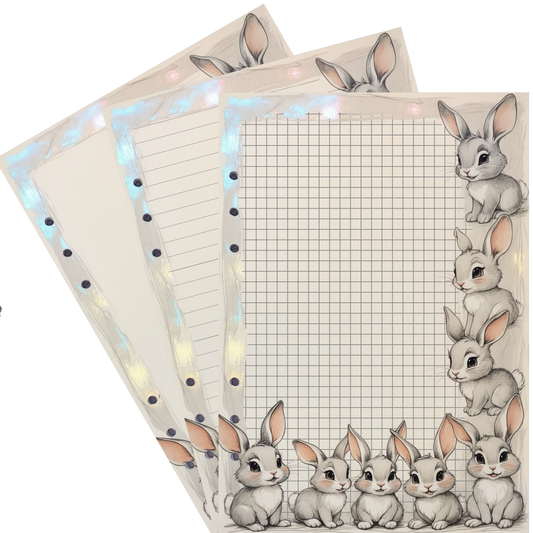DIN A5 Ringbucheinlagen 6-fach Lochung mit Motiv | Happy Easter 32