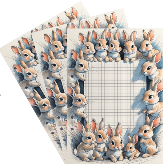 DIN A5 Ringbucheinlagen 6-fach Lochung mit Motiv | Happy Easter 34