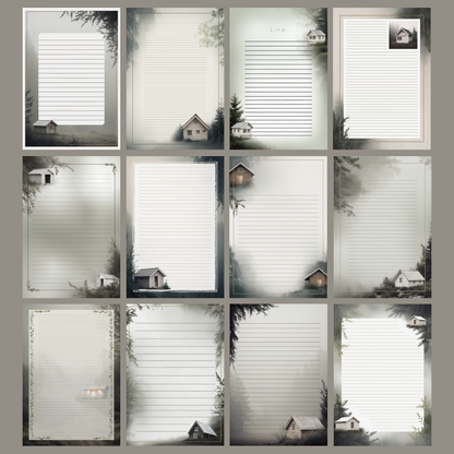 Cabin Notizseiten | Digital Download | 100 Seiten | Liniert | A4