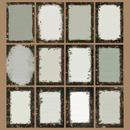 Forest Floor Notizseiten | Digital Download | 100 Seiten | Liniert | A4