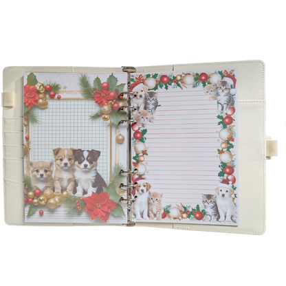 Fluffy Christmas - DIN A5 / DIN A6 Journaleinlagen