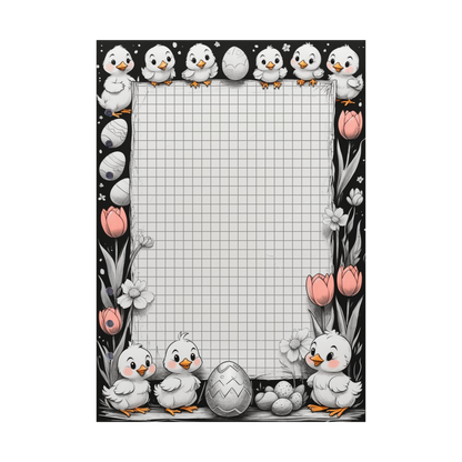 DIN A5 Ringbucheinlagen 6-fach Lochung mit Motiv | Happy Easter 43
