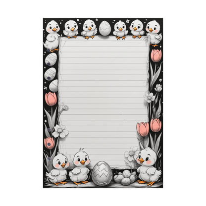 DIN A5 Ringbucheinlagen 6-fach Lochung mit Motiv | Happy Easter 43