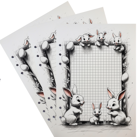 DIN A5 Ringbucheinlagen 6-fach Lochung mit Motiv | Happy Easter 46