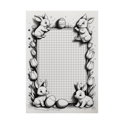 DIN A5 Ringbucheinlagen 6-fach Lochung mit Motiv | Happy Easter 48