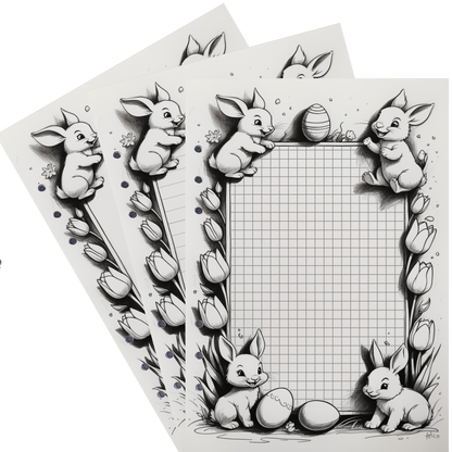 DIN A5 Ringbucheinlagen 6-fach Lochung mit Motiv | Happy Easter 48