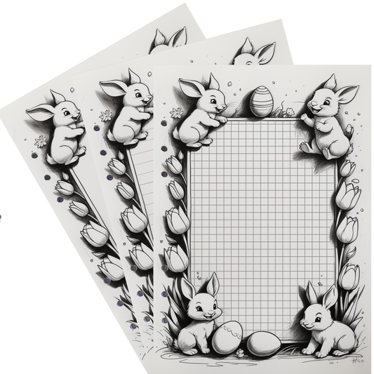DIN A5 Ringbucheinlagen 6-fach Lochung mit Motiv | Happy Easter 48
