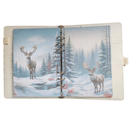 Snowy Reindeer Dreams - DIN A5 / DIN A6 Journaleinlagen