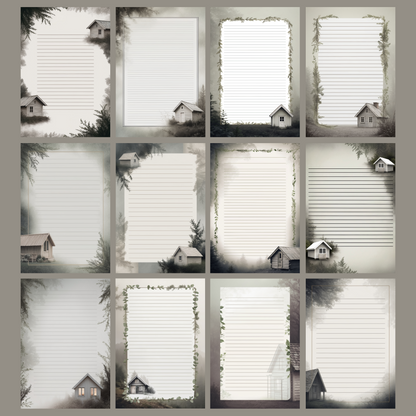 Cabin Notizseiten | Digital Download | 100 Seiten | Liniert | A4
