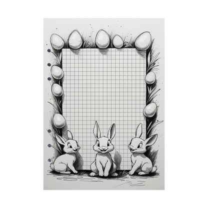 DIN A5 Ringbucheinlagen 6-fach Lochung mit Motiv | Happy Easter 53