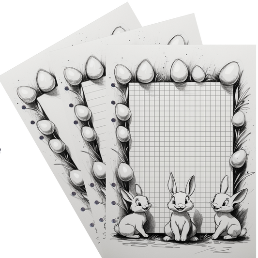 DIN A5 Ringbucheinlagen 6-fach Lochung mit Motiv | Happy Easter 53