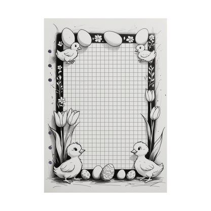 DIN A5 Ringbucheinlagen 6-fach Lochung mit Motiv | Happy Easter 56