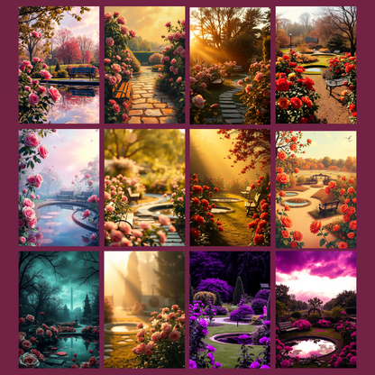 Rose Garden | Digital Download | 100 Bilder | Scrapbook | DIN A4