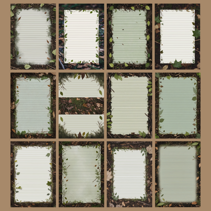 Forest Floor Notizseiten | Digital Download | 100 Seiten | Liniert | A4