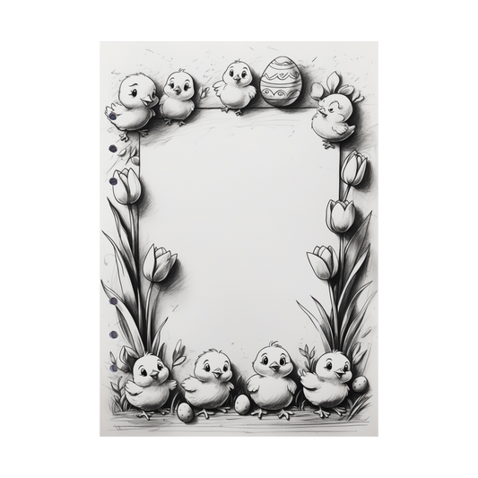 DIN A5 Ringbucheinlagen 6-fach Lochung mit Motiv | Happy Easter 63