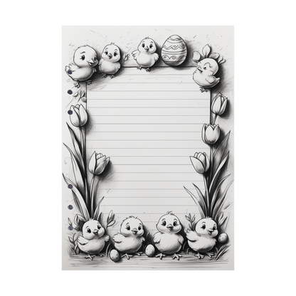 DIN A5 Ringbucheinlagen 6-fach Lochung mit Motiv | Happy Easter 63