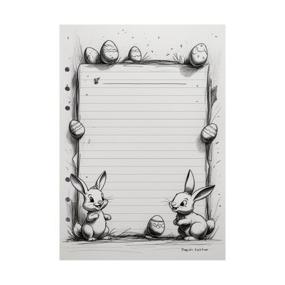DIN A5 Ringbucheinlagen 6-fach Lochung mit Motiv | Happy Easter 64