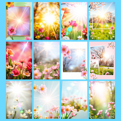 Sunny Spring | Digital Download | 100 Bilder | Scrapbook | DIN A4
