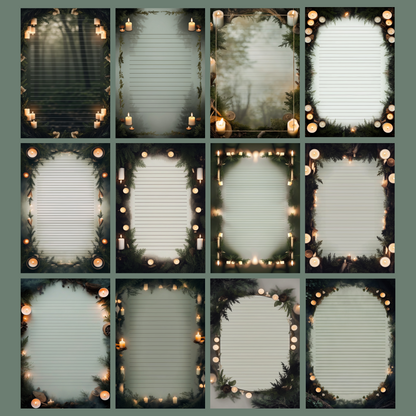 Forest Ritual Notizseiten | Digital Download | 100 Seiten | Liniert | A4