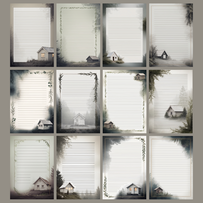 Cabin Notizseiten | Digital Download | 100 Seiten | Liniert | A4