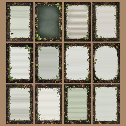 Forest Floor Notizseiten | Digital Download | 100 Seiten | Liniert | A4