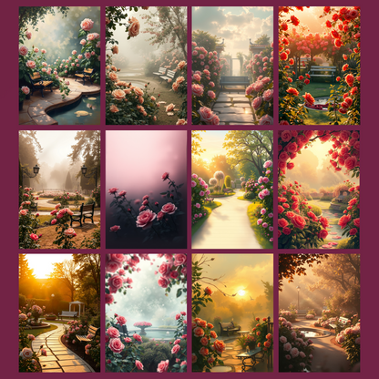 Rose Garden | Digital Download | 100 Bilder | Scrapbook | DIN A4
