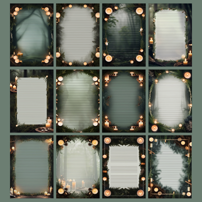 Forest Ritual Notizseiten | Digital Download | 100 Seiten | Liniert | A4