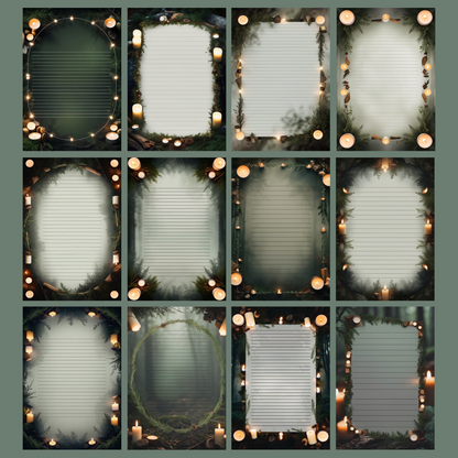 Forest Ritual Notizseiten | Digital Download | 100 Seiten | Liniert | A4