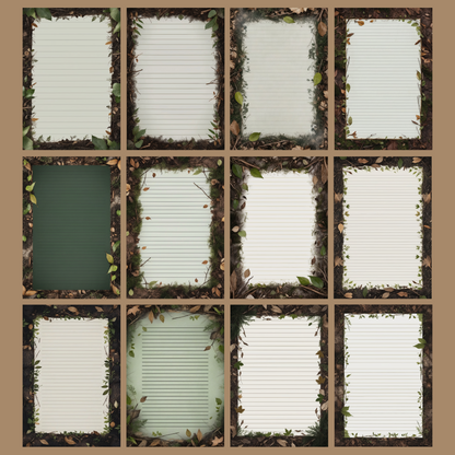 Forest Floor Notizseiten | Digital Download | 100 Seiten | Liniert | A4