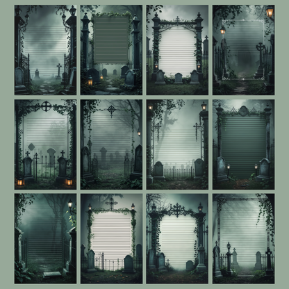 Graveyard Notizseiten | Digital Download | 100 Seiten | Liniert | A4