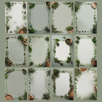 Wild Herbs Notizseiten | Digital Download | 100 Seiten | Liniert | A4