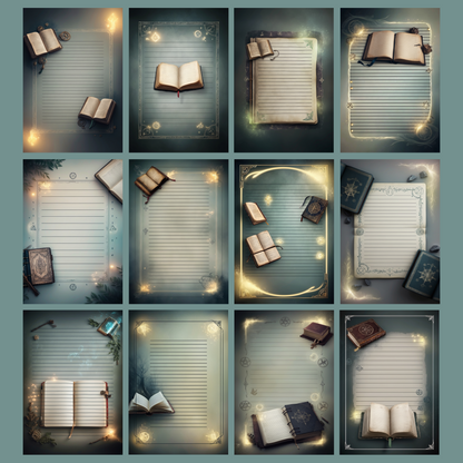 Magic Grimoire Notizseiten | Digital Download | 100 Seiten | Liniert | A4