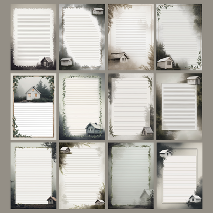 Cabin Notizseiten | Digital Download | 100 Seiten | Liniert | A4