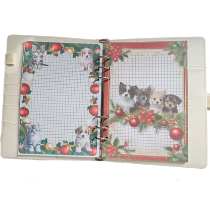 Fluffy Christmas - DIN A5 / DIN A6 Journaleinlagen