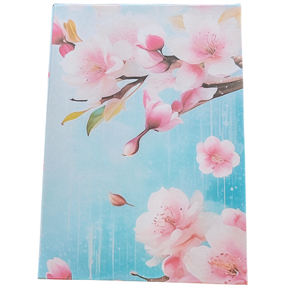 Illustriertes Notizbuch | Motiv Blossom Rain | DIN A5 Hardcover | 160 Seiten