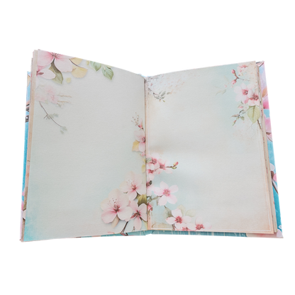 Illustriertes Notizbuch | Motiv Blossom Rain | DIN A5 Hardcover | 160 Seiten