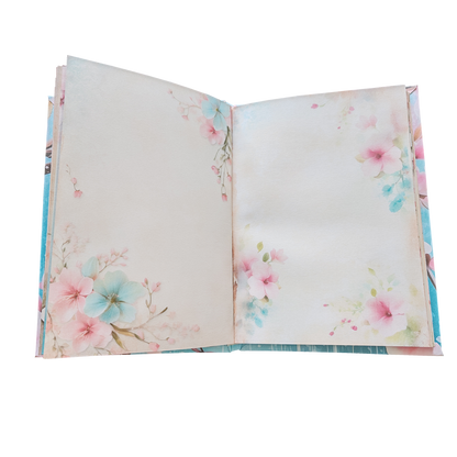 Illustriertes Notizbuch | Motiv Blossom Rain | DIN A5 Hardcover | 160 Seiten