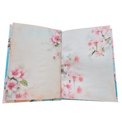 Illustriertes Notizbuch | Motiv Blossom Rain | DIN A5 Hardcover | 160 Seiten