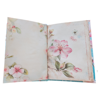 Illustriertes Notizbuch | Motiv Blossom Rain | DIN A5 Hardcover | 160 Seiten