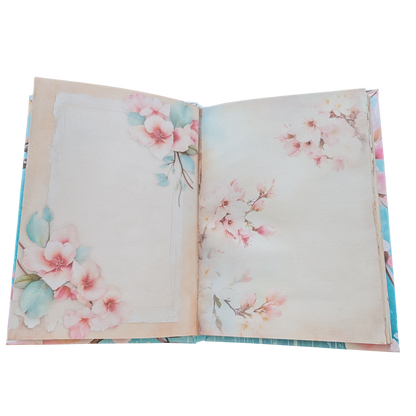 Illustriertes Notizbuch | Motiv Blossom Rain | DIN A5 Hardcover | 160 Seiten