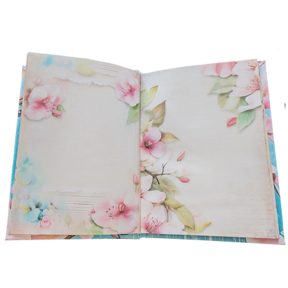Illustriertes Notizbuch | Motiv Blossom Rain | DIN A5 Hardcover | 160 Seiten