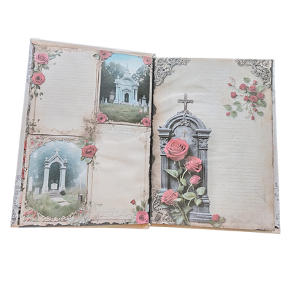 Illustriertes Notizbuch | Motiv Cemetery of Love | DIN A5 Hardcover | 160 Seiten